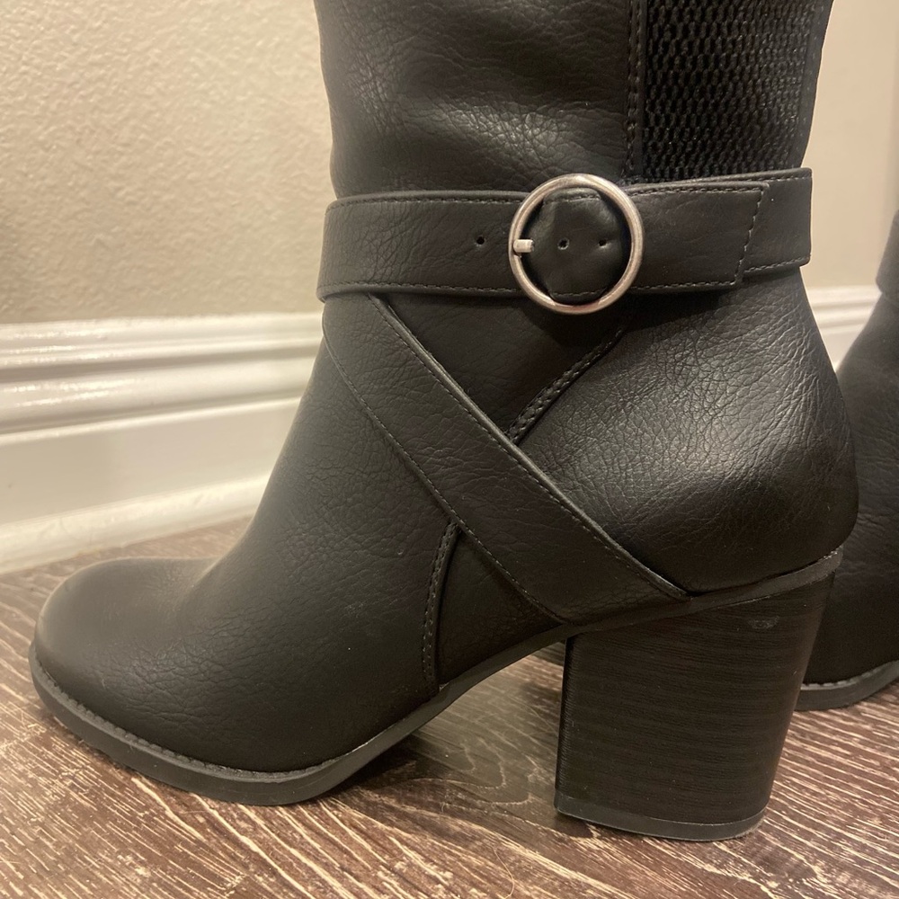 SOUL Naturalizer Triya Black Knee High Heeled Boots 8.5M - Picture 6 of 11